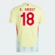 Koszulka Piłkarska O. Sancet #18 Hiszpania Mistrzostwa Europy 2024 Wyjazdowa Męska