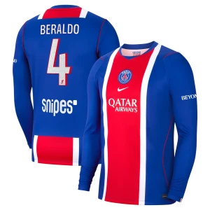 Koszulka Piłkarska Paris Saint-Germain PSG Beraldo #4 2026-27 Domowa Męska Długi Rękaw