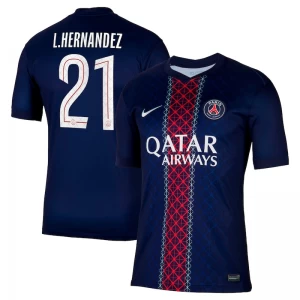 Koszulka Piłkarska Paris Saint-Germain PSG L. Hernandez #21 2025-26 Cup Domowa Męska