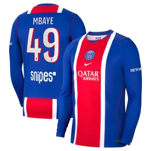 Koszulka Piłkarska Paris Saint-Germain PSG Mbaye #49 2026-27 Domowa Męska Długi Rękaw