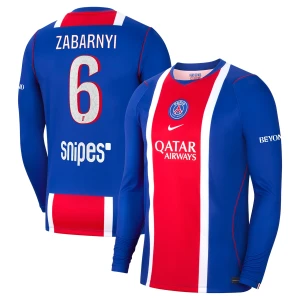 Koszulka Piłkarska Paris Saint-Germain PSG Zabarnyi #6 2026-27 Domowa Męska Długi Rękaw