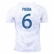 Koszulka Piłkarska Paul Pogba #6 Francja Mistrzostwa Świata 2022 Wyjazdowa Męska