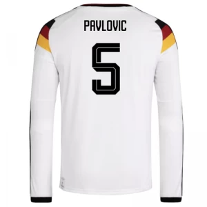Koszulka Piłkarska Pavlovic #5 Niemcy Mistrzostwa Świata 2026 Domowa Męska Długi Rękaw