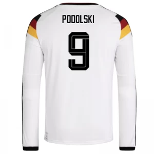 Koszulka Piłkarska Podolski #9 Niemcy Mistrzostwa Świata 2026 Domowa Męska Długi Rękaw