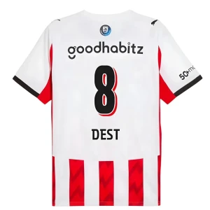Koszulka Piłkarska PSV Eindhoven Dest #8 2025-26 Domowa Męska