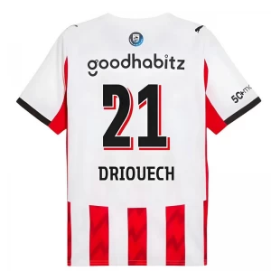 Koszulka Piłkarska PSV Eindhoven Driouech #21 2025-26 Domowa Męska