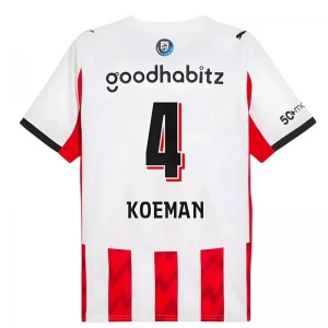 Koszulka Piłkarska PSV Eindhoven Koeman #4 2025-26 Domowa Męska