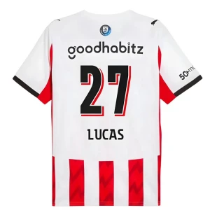 Koszulka Piłkarska PSV Eindhoven Lucas #27 2025-26 Domowa Męska
