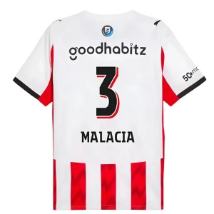 Koszulka Piłkarska PSV Eindhoven Malacia #3 2025-26 Domowa Męska