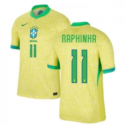 Koszulka Piłkarska Raphinha #11 Brazylia Copa America 2024 Domowa Męska