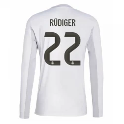 Koszulka Piłkarska Real Madryt Antonio Rudiger #22 2025-26 Domowa Męska Długi Rękaw