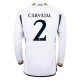 Koszulka Piłkarska Real Madryt Carvajal #2 2023-24 Domowa Męska Długi Rękaw