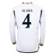Koszulka Piłkarska Real Madryt David Alaba #4 2023-24 Domowa Męska Długi Rękaw