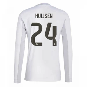 Koszulka Piłkarska Real Madryt Huijsen #24 2025-26 Domowa Męska Długi Rękaw
