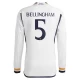 Koszulka Piłkarska Real Madryt Jude Bellingham #5 2023-24 Domowa Męska Długi Rękaw