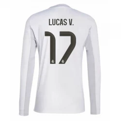 Koszulka Piłkarska Real Madryt Lucas V. #17 2025-26 Domowa Męska Długi Rękaw