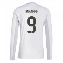Koszulka Piłkarska Real Madryt Mbappe #9 2025-26 Domowa Męska Długi Rękaw