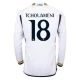 Koszulka Piłkarska Real Madryt Tchouameni #18 2023-24 Domowa Męska Długi Rękaw