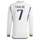 Koszulka Piłkarska Real Madryt Vinicius Junior #7 2023-24 Domowa Męska Długi Rękaw