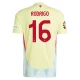 Koszulka Piłkarska Rodrigo #16 Hiszpania Mistrzostwa Europy 2024 Wyjazdowa Męska
