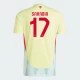 Koszulka Piłkarska Sarabia #17 Hiszpania Mistrzostwa Europy 2024 Wyjazdowa Męska