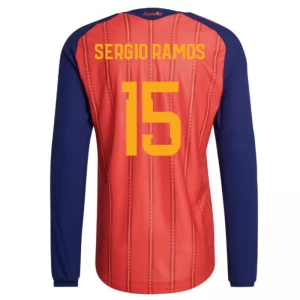 Koszulka Piłkarska Sergio Ramos #15 Hiszpania Mistrzostwa Świata 2026 Domowa Męska Długi Rękaw