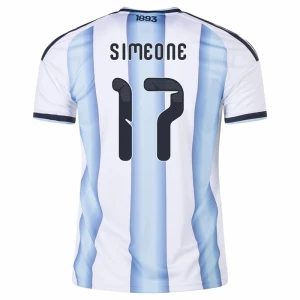 Koszulka Piłkarska Simeone #17 Argentyna Mistrzostwa Świata 2026 Domowa Męska