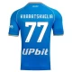 Koszulka Piłkarska SSC Napoli Kvaratskhelia #77 2023-24 Domowa Męska