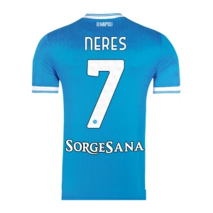 Koszulka Piłkarska SSC Napoli Neres #7 2025-26 Domowa Męska