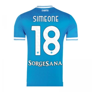 Koszulka Piłkarska SSC Napoli Simeone #18 2025-26 Domowa Męska