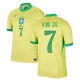 Koszulka Piłkarska Vinicius Junior #7 Brazylia Copa America 2024 Domowa Męska