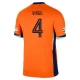 Koszulka Piłkarska Virgil van Dijk #4 Holandia Mistrzostwa Europy 2024 Domowa Męska