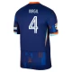 Koszulka Piłkarska Virgil van Dijk #4 Holandia Mistrzostwa Europy 2024 Wyjazdowa Męska