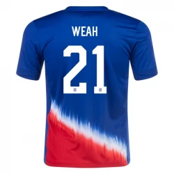 Koszulka Piłkarska Weah #21 USA Copa America 2024 Wyjazdowa Męska