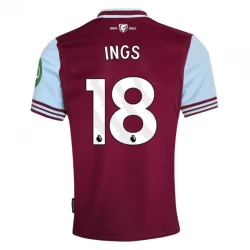 Koszulka Piłkarska West Ham United Ings #18 2024-25 Domowa Męska