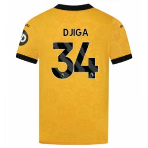 Koszulka Piłkarska Wolverhampton Wanderers Djiga #34 2025-26 Domowa Męska