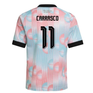 Koszulka Piłkarska Yannick Carrasco #11 Belgia Mistrzostwa Świata 2026 Wyjazdowa Męska