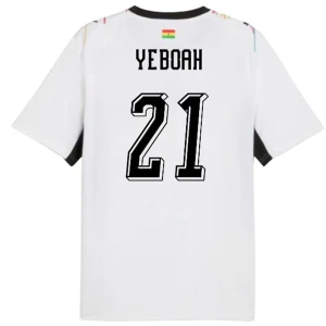 Koszulka Piłkarska Yeboah #21 Ghana Mistrzostwa Świata 2026 Domowa Męska