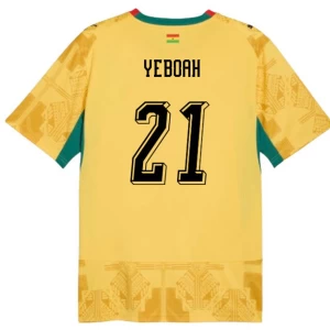 Koszulka Piłkarska Yeboah #21 Ghana Mistrzostwa Świata 2026 Wyjazdowa Męska