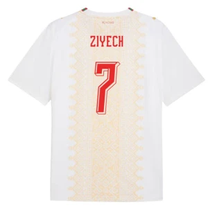 Koszulka Piłkarska Ziyech #7 Maroko Mistrzostwa Świata 2026 Wyjazdowa Męska