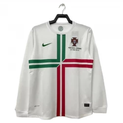 Koszulka Portugalia Retro 2012 Wyjazdowa Męska Długi Rękaw
