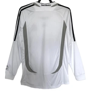 Koszulka Real Madryt Retro 2006-07 Domowa Męska Długi Rękaw