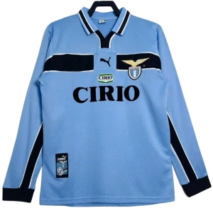 Koszulka SS Lazio Retro 1998-99 Domowa Męska Długi Rękaw