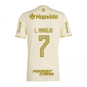 L. Araujo #7 Koszulki Piłkarskie CR Flamengo 2025-26 Sponsor Trzecia Męska