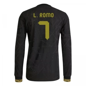 L. Romo #7 Koszulki Piłkarskie Meksyk 2025 Black Gold Cup Trzecia Męska