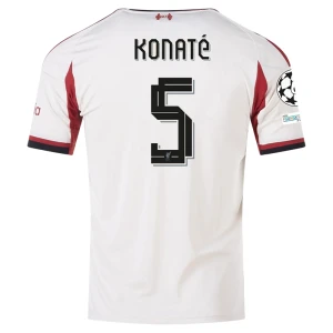 Liverpool FC Koszulka Piłkarska 2025-26 Champions League Konate #5 Wyjazdowa Męska