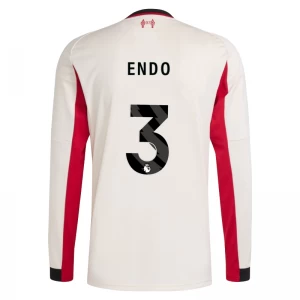 Liverpool FC Koszulka Piłkarska 2025-26 Endo #3 Wyjazdowa Męska Długi Rękaw