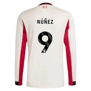 Liverpool FC Koszulka Piłkarska 2025-26 Nunez #9 Wyjazdowa Męska Długi Rękaw