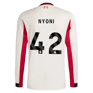 Liverpool FC Koszulka Piłkarska 2025-26 Nyoni #42 Wyjazdowa Męska Długi Rękaw