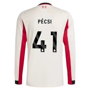 Liverpool FC Koszulka Piłkarska 2025-26 Pecsi #41 Wyjazdowa Męska Długi Rękaw